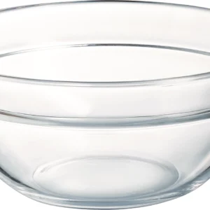 Gennemsigtig glasskål i flere størrelser