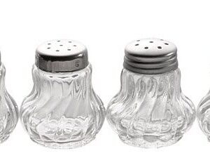 Fire glas salt- og peberkar.