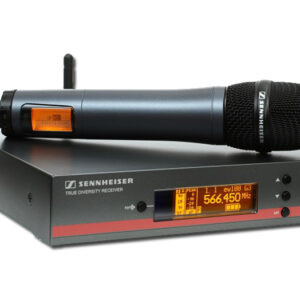 Trådløs mikrofon og modtager fra Sennheiser med display.