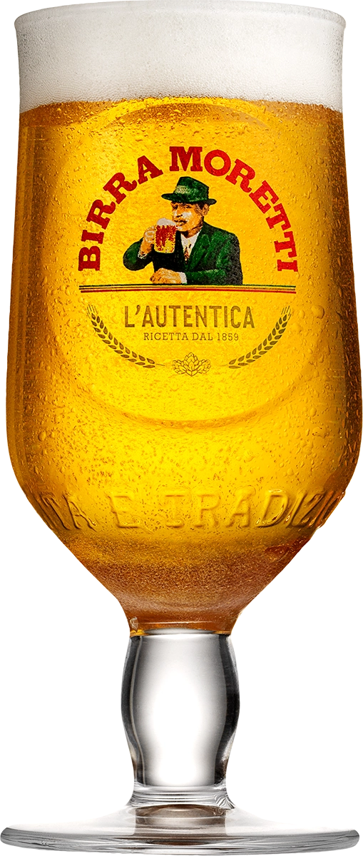 Øl i et stilfuldt glas