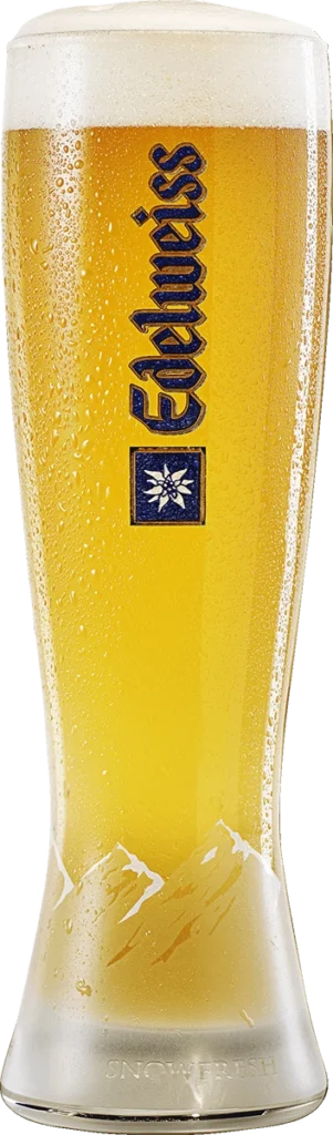 Øl i et stilfuldt glas