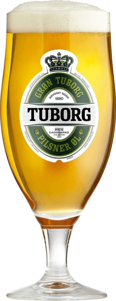 Øl i et stilfuldt glas