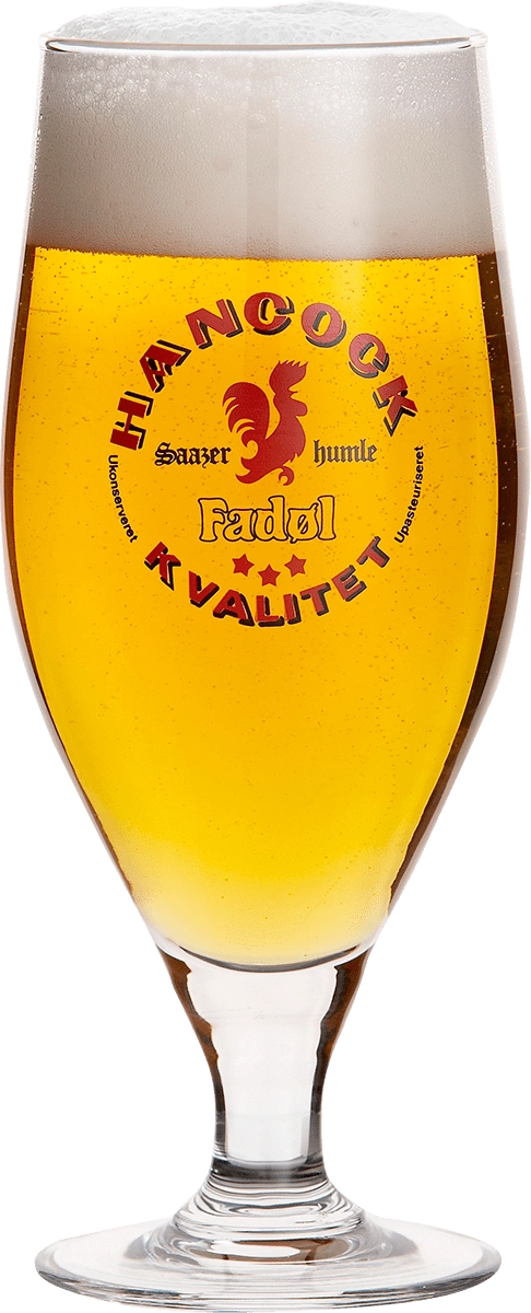 Øl i et stilfuldt glas