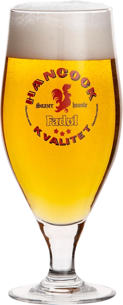 Øl i et stilfuldt glas