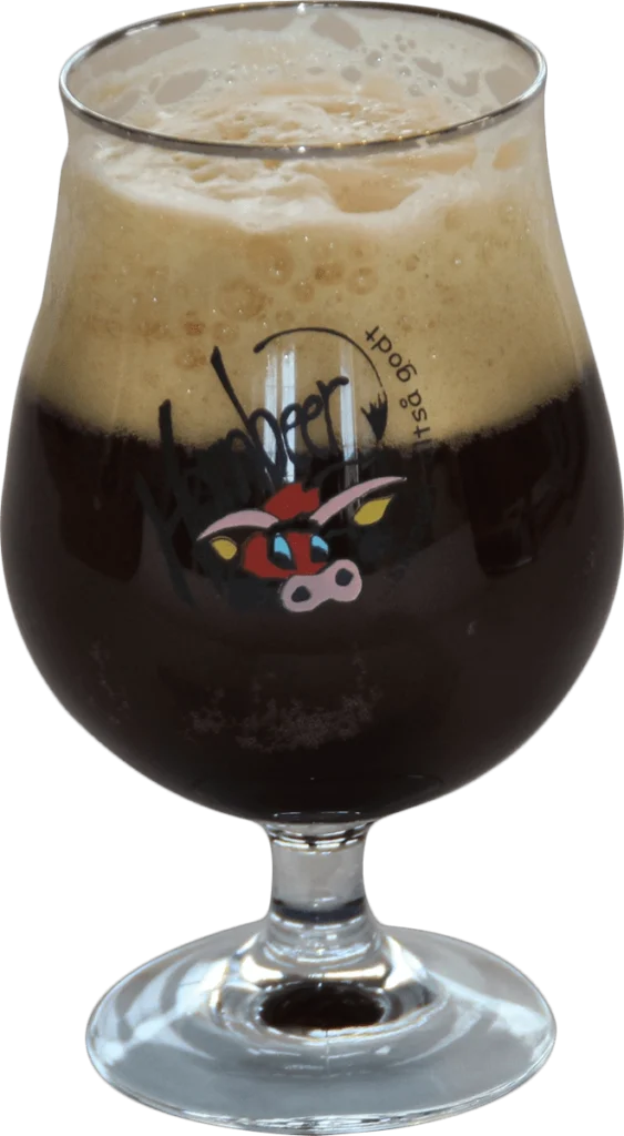 Øl i et stilfuldt glas