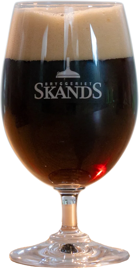 Øl i et stilfuldt glas