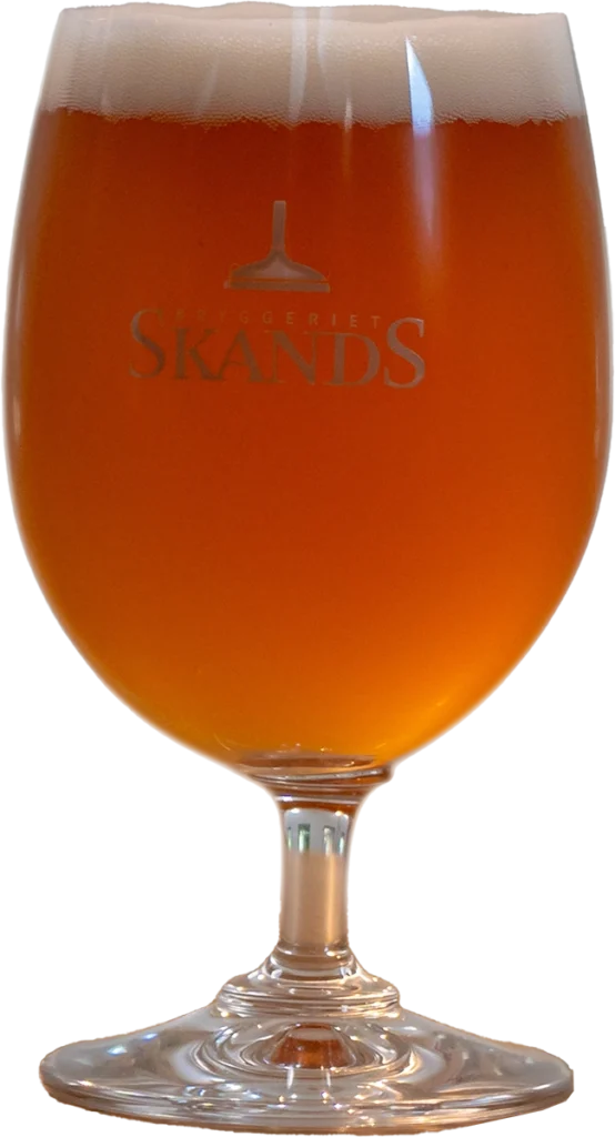 Øl i et stilfuldt glas