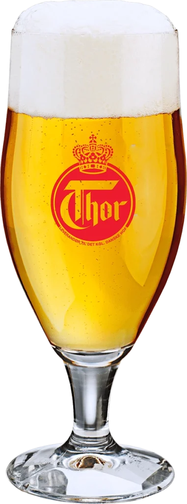 Øl i et stilfuldt glas