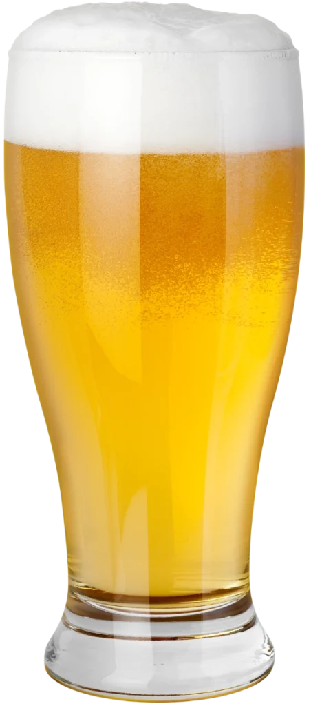 Øl i et stilfuldt glas