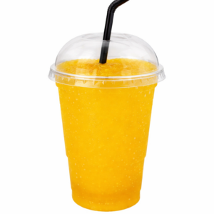 Gul slush ice med sugerør