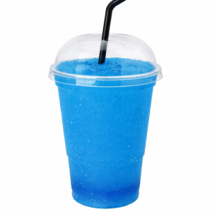Blå slush ice med sugerør