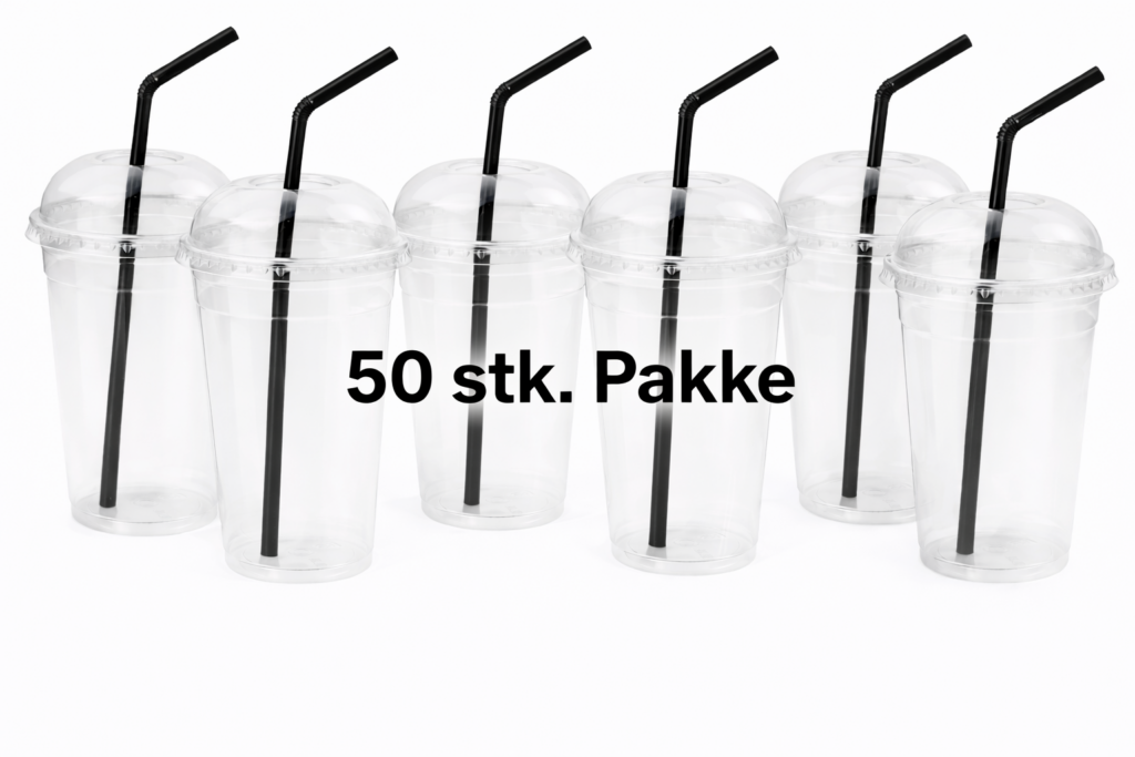 50 plastikkrus med sugerør