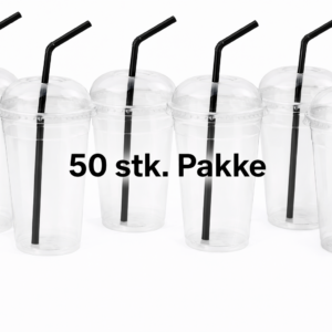 50 plastikkrus med sugerør